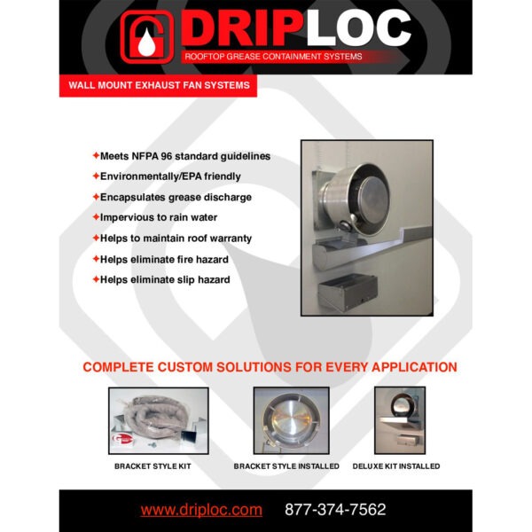 BB1700 DRIPLOC Deluxe Wall Mount Grease Containment System (NO SCREWS PROVIDED) - Image 5