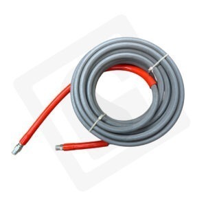 AA1780 PRESSURE WASH HOSE ? 2-WIRE GRAY, 50? ROUGH SKIN, NON MARKING 6000 PSI 275 DEGREE 3/8" M X 3/8" M (QUICK CONNECTS NOT INCLUDED)